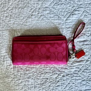 Coach Fuchsia Wristlet